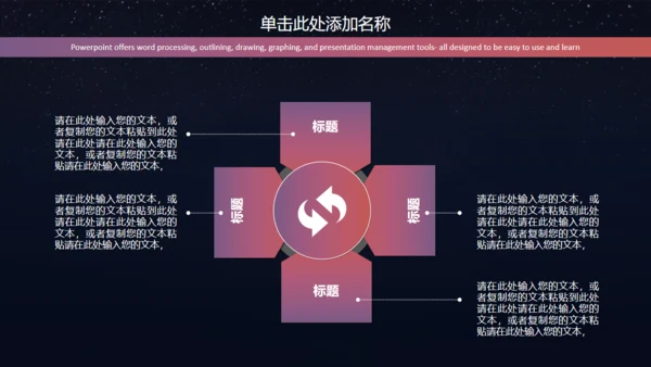 苹果星空风格商业通用PPT模板