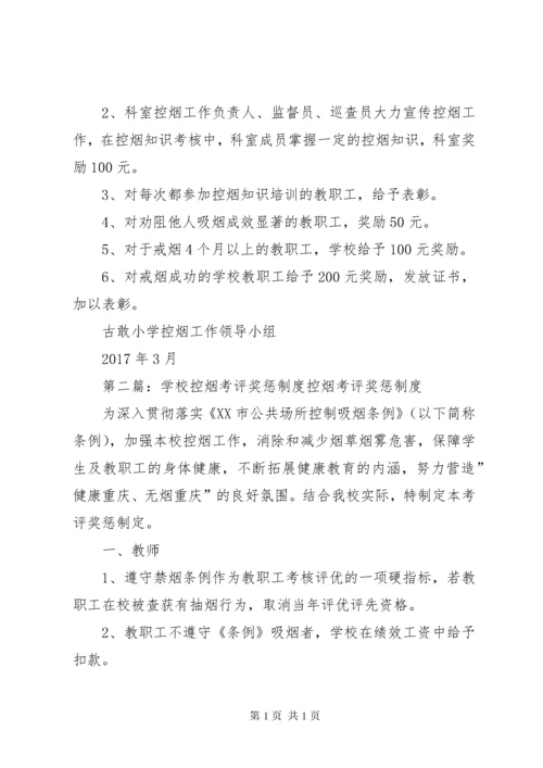 学校控烟考评奖惩制度、标准.docx