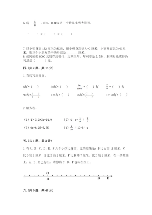 人教版六年级数学小升初试卷附完整答案【有一套】.docx