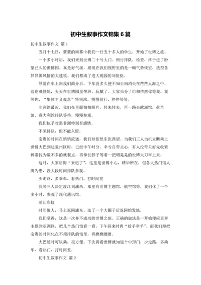 初中生叙事作文锦集6篇.docx