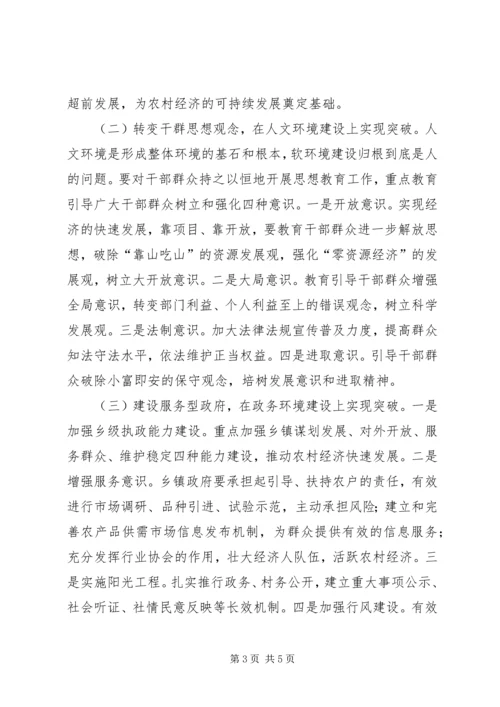 关于农村经济发展环境问题的调查与思考 (3).docx