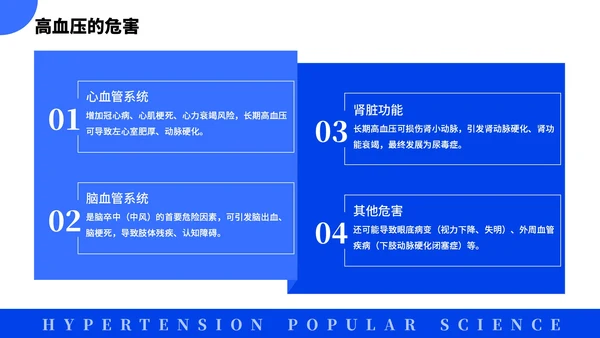 蓝色简约风全国高血压日科普PPT模板