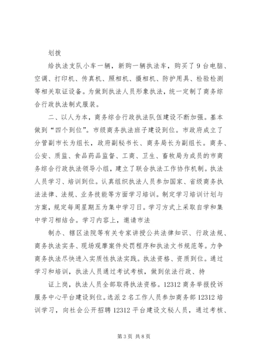 商务综合行政执法支队工作汇报材料.docx