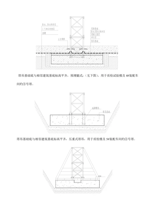 塔吊基础专项施工方案含车库底板预埋腿及压重式.docx