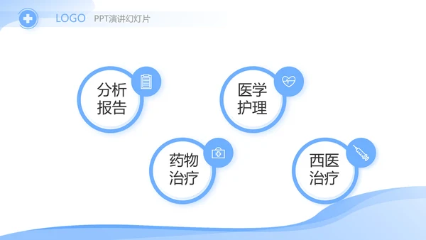 蓝色大气医疗行业工作汇报动态PPT