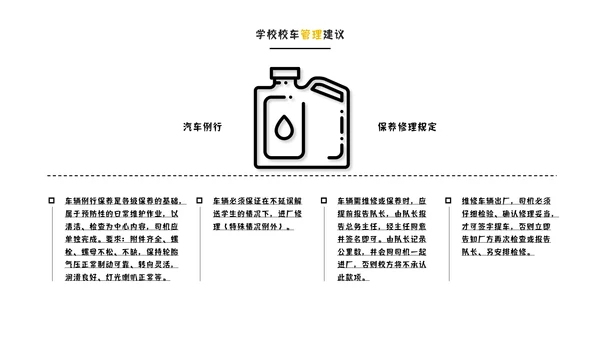 校车学校管理建议PPT模板