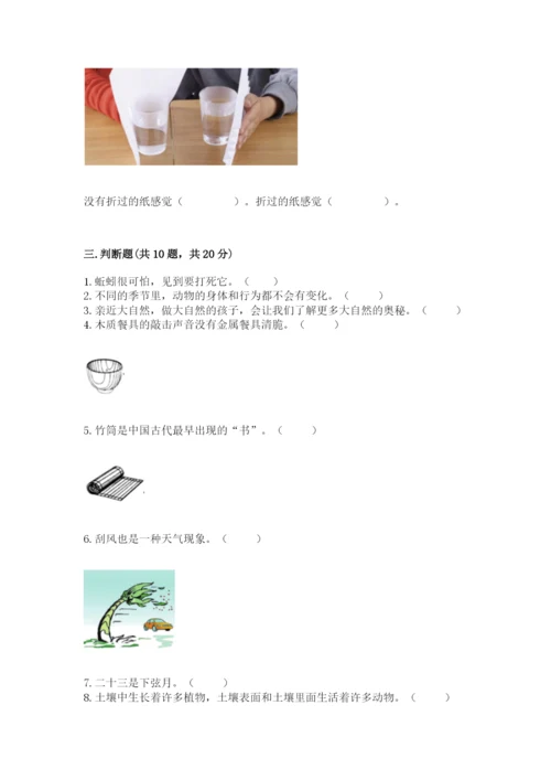 教科版二年级上册科学期末测试卷精品（实用）.docx