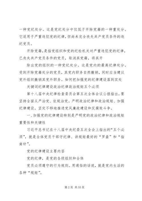 廉洁自律准则和条例党的纪律处分主要有.docx