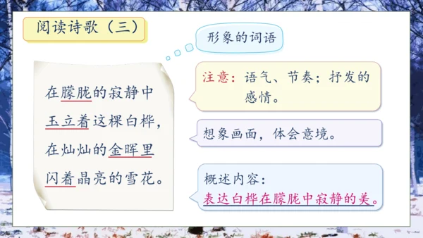 【核心素养】部编版语文四年级下册-11.白桦 第1课时（课件）