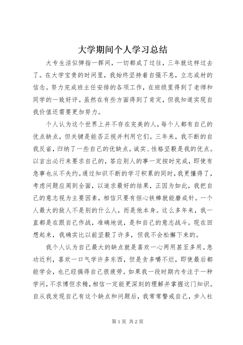 大学期间个人学习总结.docx