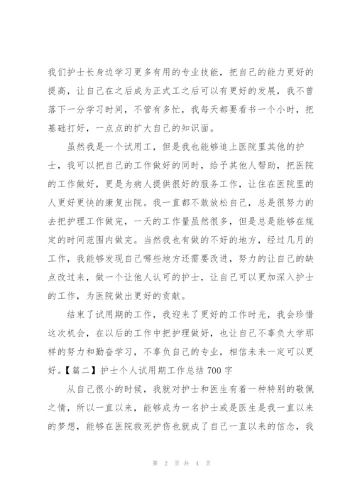 护士个人试用期工作总结700字.docx