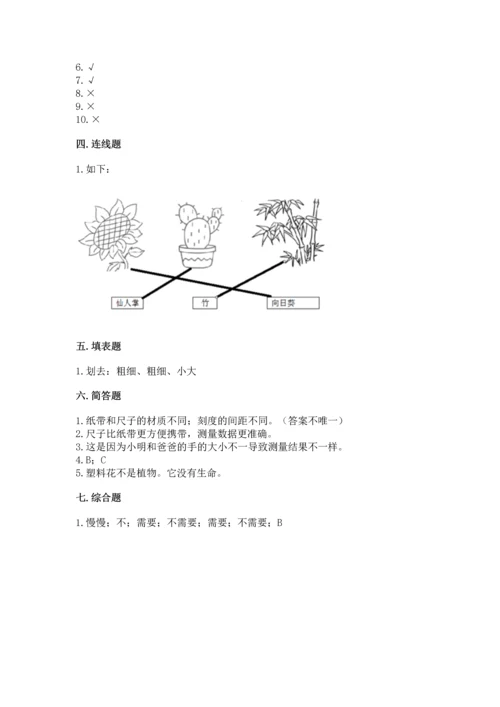 教科版科学一年级上册期末测试卷附完整答案（历年真题）.docx