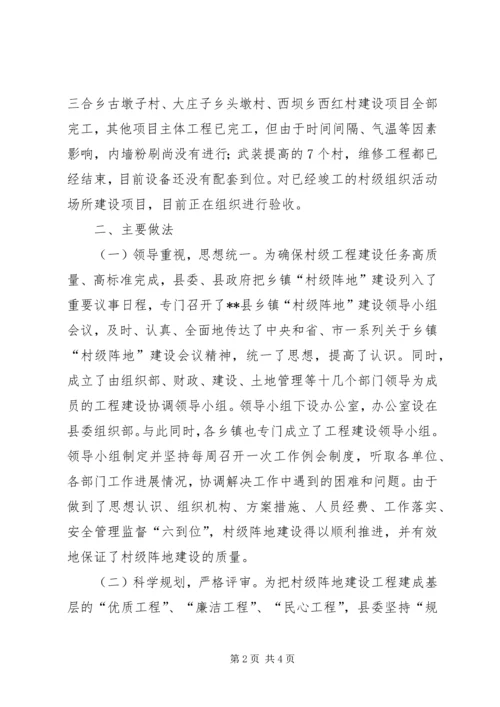 县村级组织活动场所建设情况自查汇报 (2).docx