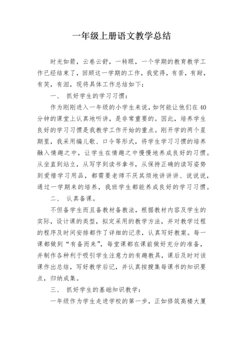 一年级上册语文教学总结.docx