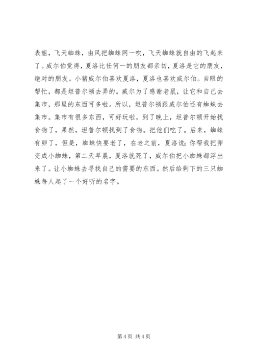 读夏洛的网有感 (2).docx