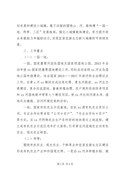 关于学习特色小镇考察经验，推进宜居宜游生态小城镇建设的设想 (2).docx