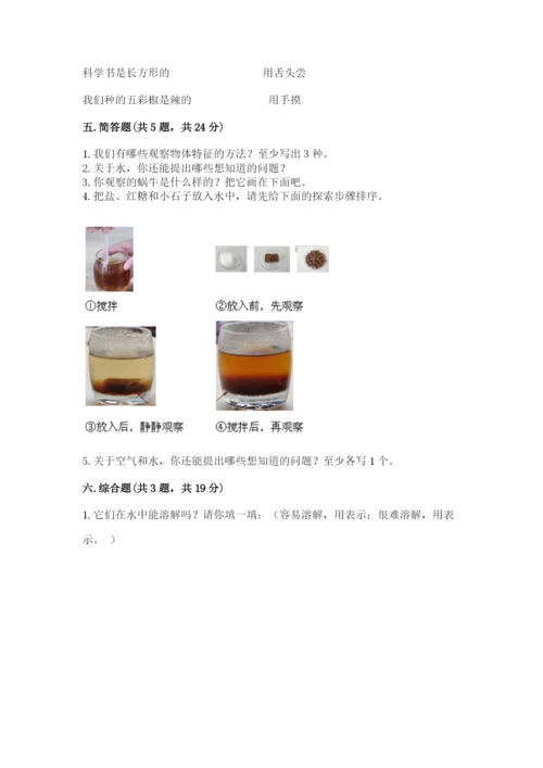 教科版一年级下册科学期末测试卷及参考答案（达标题）.docx