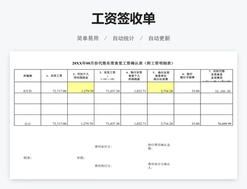 工资签收单