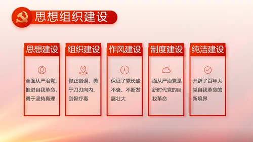 与党同心跟党奋斗红色党建动态PPT
