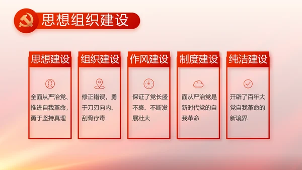 与党同心跟党奋斗红色党建动态PPT