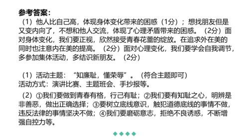 第一单元 青春时光 复习课件(共42张PPT)