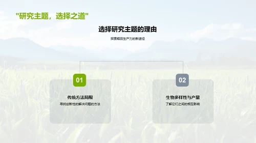 稻田生态与产量提升