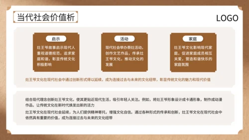 黄色中国风灶王爷中的民俗故事与文化解读PPT