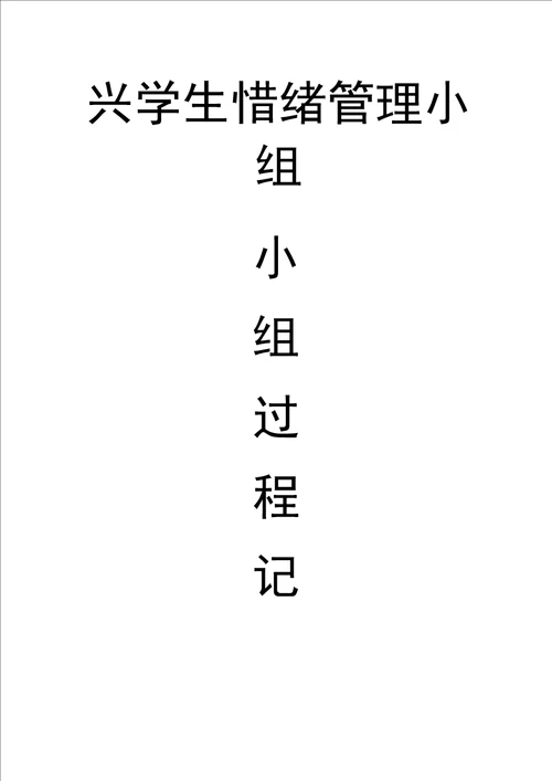 小组工作过程记录