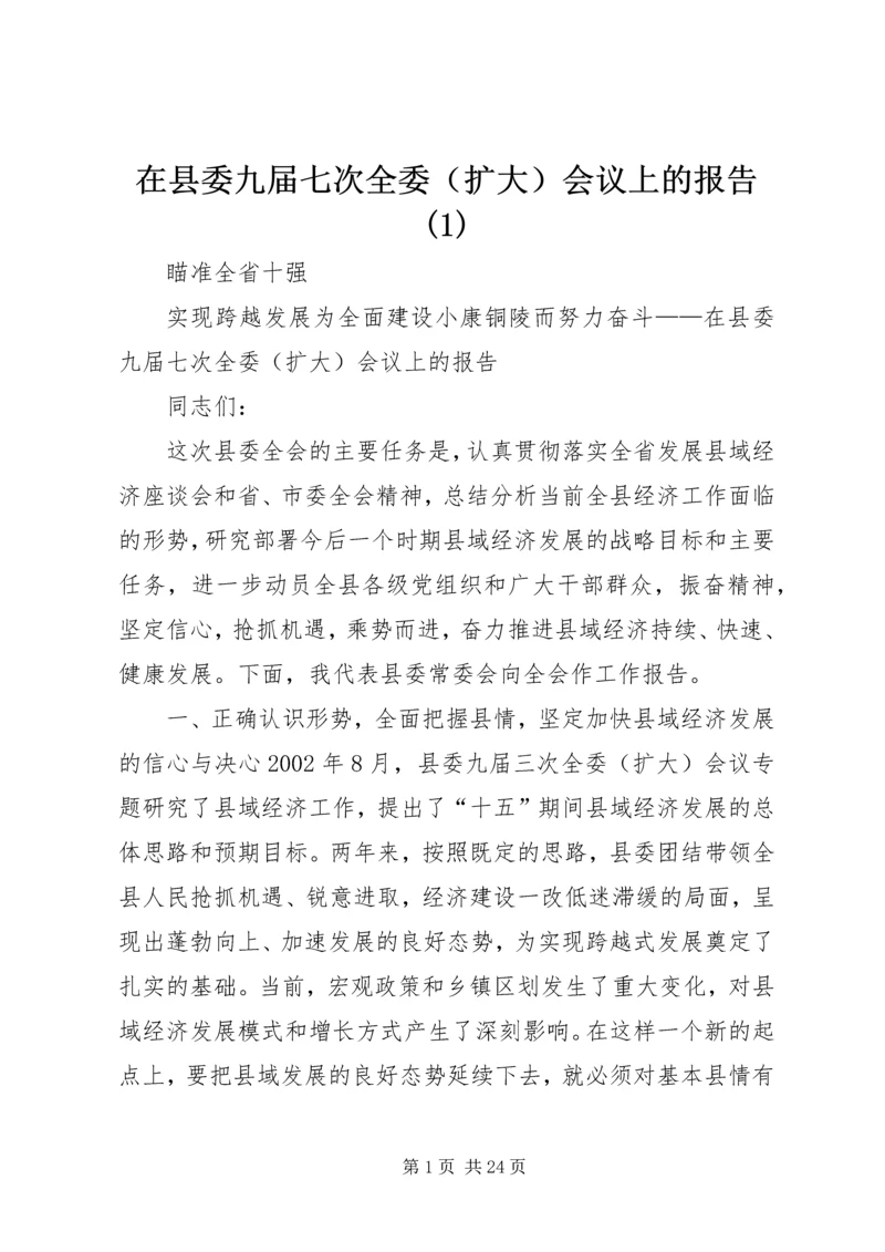 在县委九届七次全委（扩大）会议上的报告(1).docx