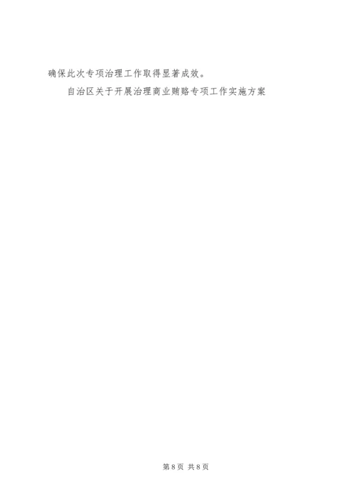 自治区关于开展治理商业贿赂专项工作实施方案 (3).docx