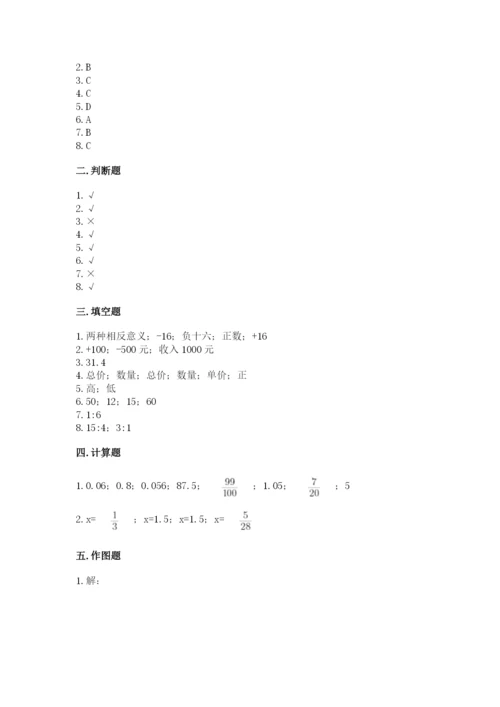 沪教版小学六年级下册数学期末综合素养测试卷精品（达标题）.docx