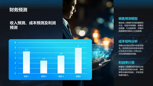 蓝色科技风商业计划书项目介绍PPT模板