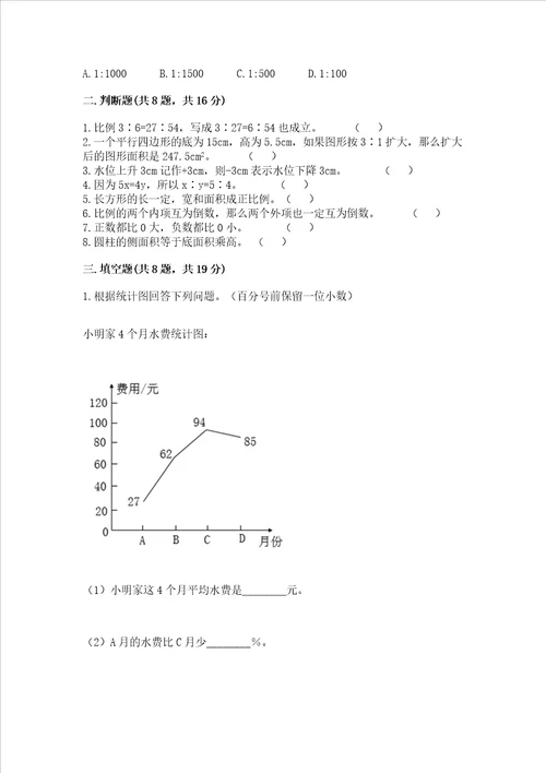 青岛小学毕业数学试卷真题带解析答案