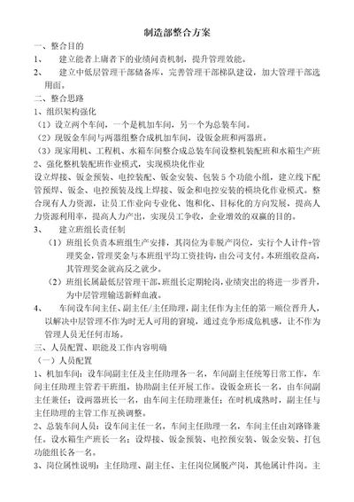 制造部整合方案共6页