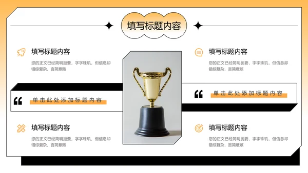 黄色渐变极简风格开题报告PPT演示模板