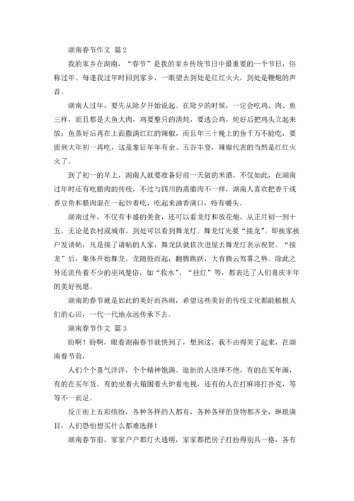 湖南春节作文锦集九篇.docx