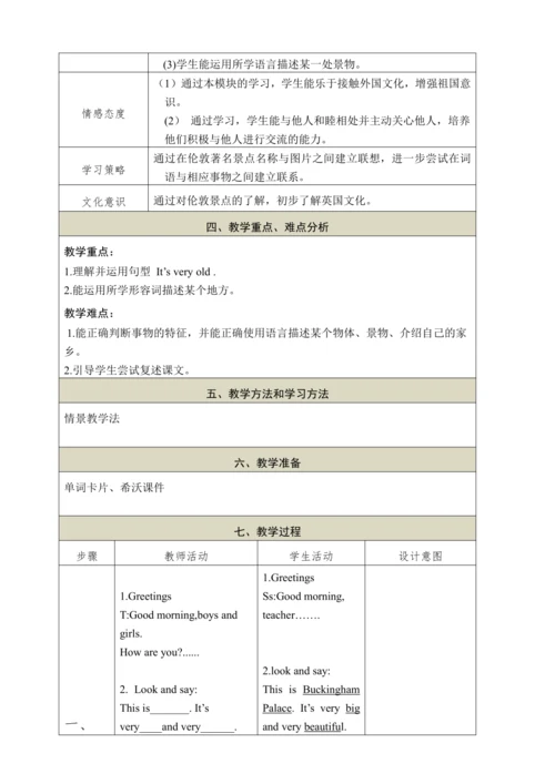 Module 2 Unit2  It’s very old 教学设计