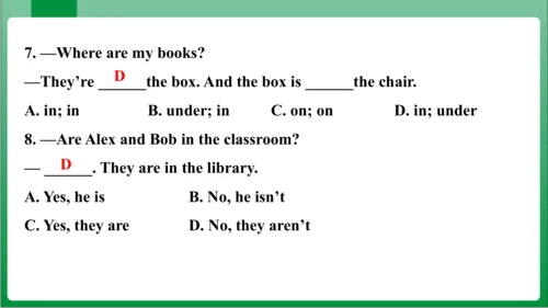 Unit4 SectionA GrammarFocus~3c课件+内嵌视频）【人教七上英语Unit 