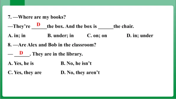Unit4 SectionA GrammarFocus~3c课件+内嵌视频）【人教七上英语Unit 