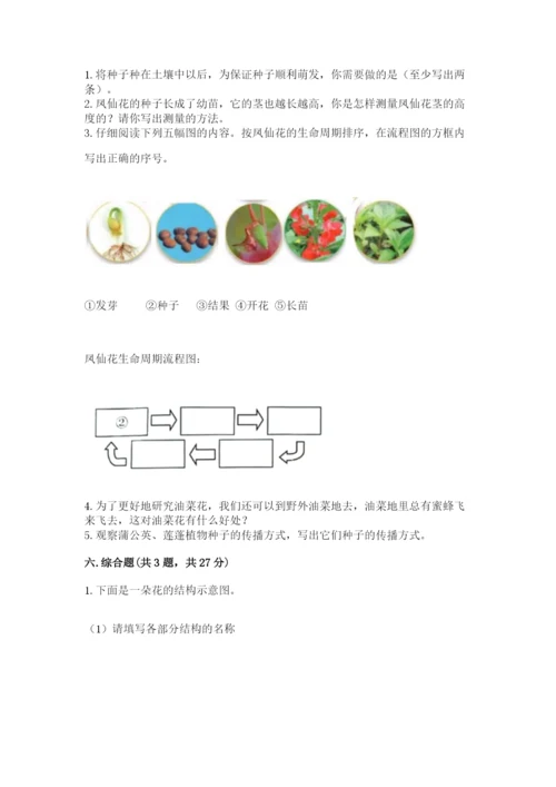 教科版四年级下册科学第一单元《植物的生长变化》测试卷及答案（夺冠）.docx