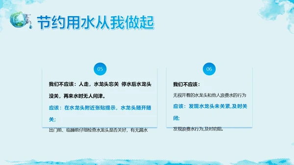 3月23日世界水日节约用水主题班会PPT课件