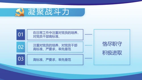 蓝色大气党建党支部年终工作总结PPT