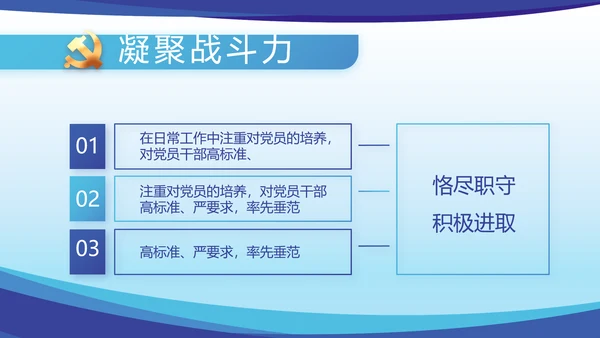 蓝色大气党建党支部年终工作总结PPT