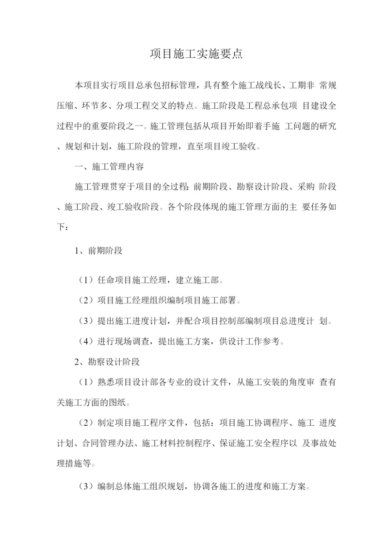 项目施工实施要点.docx