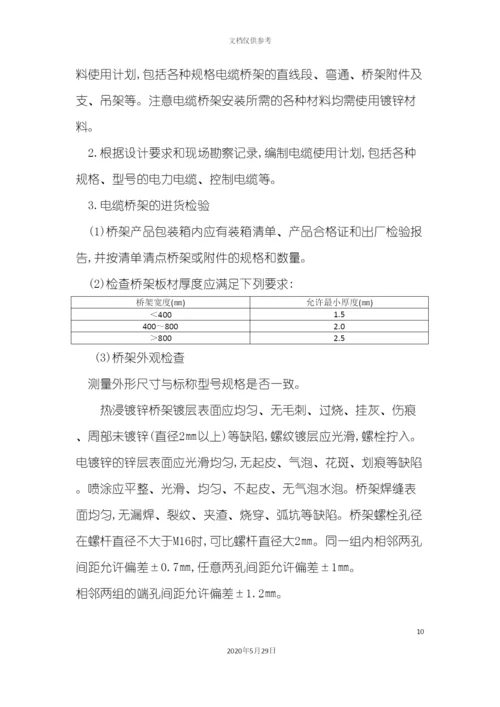 电缆桥架安装施工组织设计方案.docx