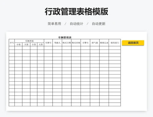 行政管理表格模版