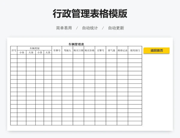 行政管理表格模版