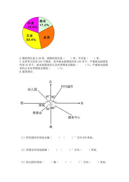 人教版六年级上册数学期末测试卷附答案【综合卷】.docx