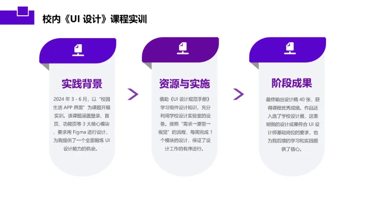 紫色简约视觉传达与设计专业大学生职业生涯规划发展展示PPT