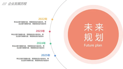 企业发展时间轴图示PPT模板